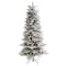 7ft. Pre-Lit Flocked North Carolina Fir Artificial Christmas Tree with Warm White Lights